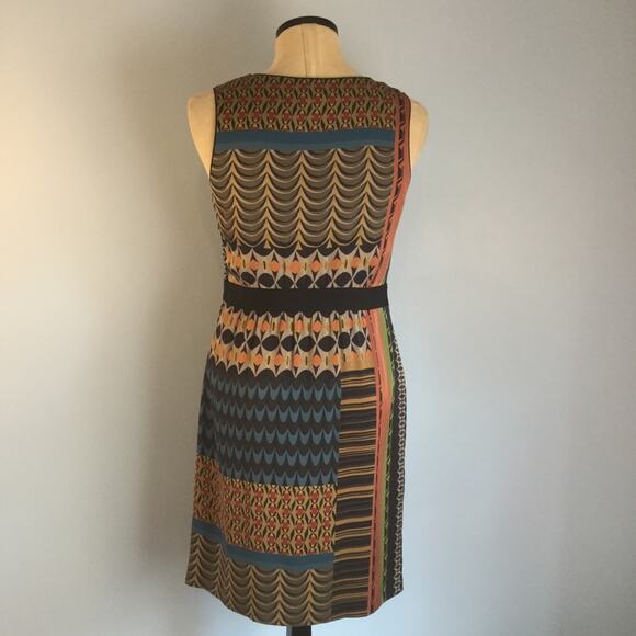 Classiques Entier 8 Stretch Silk Sheath Dress Geo - Picture 4 of 8